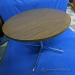 36" Brown Round Table with Chrome Base