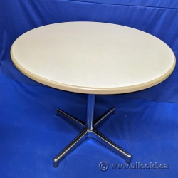 Steelcase 36 in Round Table with Chrome Base