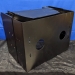Black Server Rack w/ Attached Patch Panel 19.5 x 15.5 x 14.5 In.