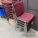Red Stacking Side Guest Chair with Chrome Frame
