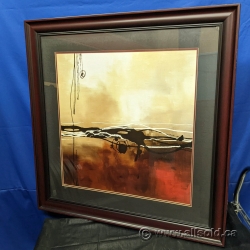 "Moody Tones" Abstract Framed Art Print Under Glass Wall Art