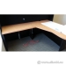 Maple & Black L Suite Desk w P-Top & Overhead