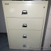 Tan FireKing 4 Drawer Fire Proof Lateral File Cabinet