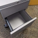 Teknion Silver 2 Drawer Rolling Pedestal Cabinet, Locking