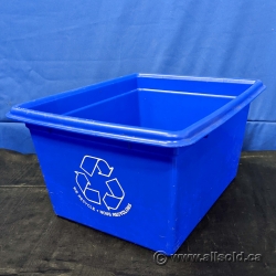 Blue Plastic Recycling Bin / Can