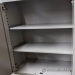 Teknion Grey 2 Door Storage Cabinet w/ Laminate Top