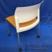 White/Orange Pattern Rolling Steelcase Move Stacking Guest Chair