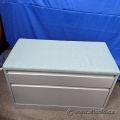 Steelcase Box File Lateral File Cabinet w/ Light Green Cushion