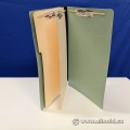Set of 50 Green Legal Pressboard Classification Folders, End Tab