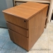 Peanut Rolling 3 Drawer Pedestal File Cabinet, Locking