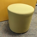 Light Green Round Rolling Fabric Stool 17.5" H