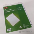 Set of 12 Preprinted Letter Size Tab Dividers - 10 Tabs - White