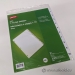 Set of 12 Preprinted Letter Size Tab Dividers - 10 Tabs - White