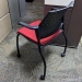 Global Sonic Red & Black Stacking Rolling Guest Chair