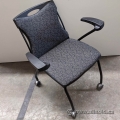 Global Flex-Nest Grey/Black Nesting Rolling Guest Chair