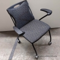 Global Flex-Nest Grey/Black Nesting Rolling Guest Chair Global Flex-Nest Grey/Black Nesting Rolling Guest Chair