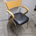 Krug Black & Maple Can Can Stacking Side Guest Chair