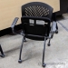 Proline II Black Rolling Nesting Guest Chair w/ Plastic Back