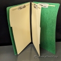 Set of 70 Dark Green Legal Pressboard Classification Folders