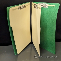 70 Dark Green Legal Pressboard Classification Folders w/ Inserts
