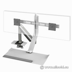 Humanscale Quickstand Lite Sit Stand Workstation, Dual Monitors