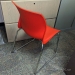 Nami by Teknion Red Plastic Office Stacking Guest Chair