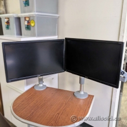 Pair of Mountable BenQ 22" HDMI LCD Monitors w/ Privacy Filters