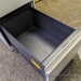 White Steelcase Rolling 3 Drawer Pedestal File Cabinet