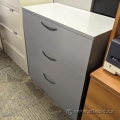 Silver Steelcase 3 Drawer Lateral Filing File Cabinet, Locking