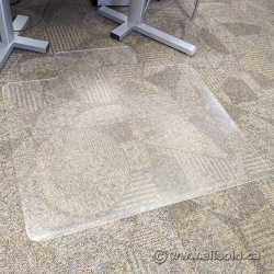 48 x 48 Polycarbonate Chair Mat with Lip for Hardwood Floors