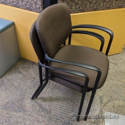 Brown Fabric Stacking Guest Chair