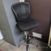 Black Mesh Back Office Drafting Stool Chair w/o Arms