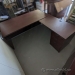 Heartwood Mahogany L-Suite Desk w/ Overhead & Credenza Storage