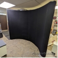 Curved Trade Show Display Booth w/ Velcro, Case. approx 10' x 8'