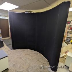 Curved Trade Show Display Booth w/ Velcro, Case. approx 10' x 8'