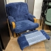 Blue Recliner Sofa Loveseat and Armchair Set