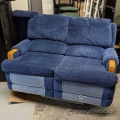 Blue Recliner Sofa Loveseat and Armchair Set