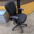 Black Patterned Ergonomic Adjustable Task Chair