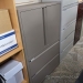 Pewter Teknion 2 Door, 2 Drawer Lateral File & Storage Cabinet