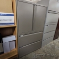 Pewter Teknion 2 Door, 2 Drawer Lateral File & Storage Cabinet