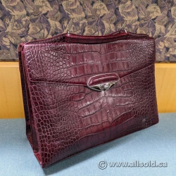 Vintage Burgandy Furla Leather Carrying Bag