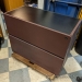 Mahogany and Black 2 Drawer Lateral File Cabinet, Locking SND