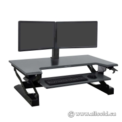 Ergotron WorkFit-TL Sit Stand Desk Workstation, Dual Monitor Kit