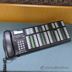 Nortel Charcoal T7316E Digital Business Phone w 2 T24 Expansions