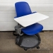 Blue Steelcase Node High Back Chair w/ Tripod Base & Worksurface