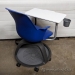 Blue Steelcase Node High Back Chair w/ Tripod Base & Worksurface