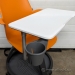 Orange Steelcase Node Highback Chair w/ Tripod Base, Worksurface