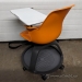 Orange Steelcase Node Highback Chair w/ Tripod Base, Worksurface