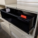 Beige 4 Drawer Lateral File Cabinet w/ 3 Flip Drawers, Locking