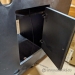 Black Rolling Presentation TV and Media Stand w/ Storage